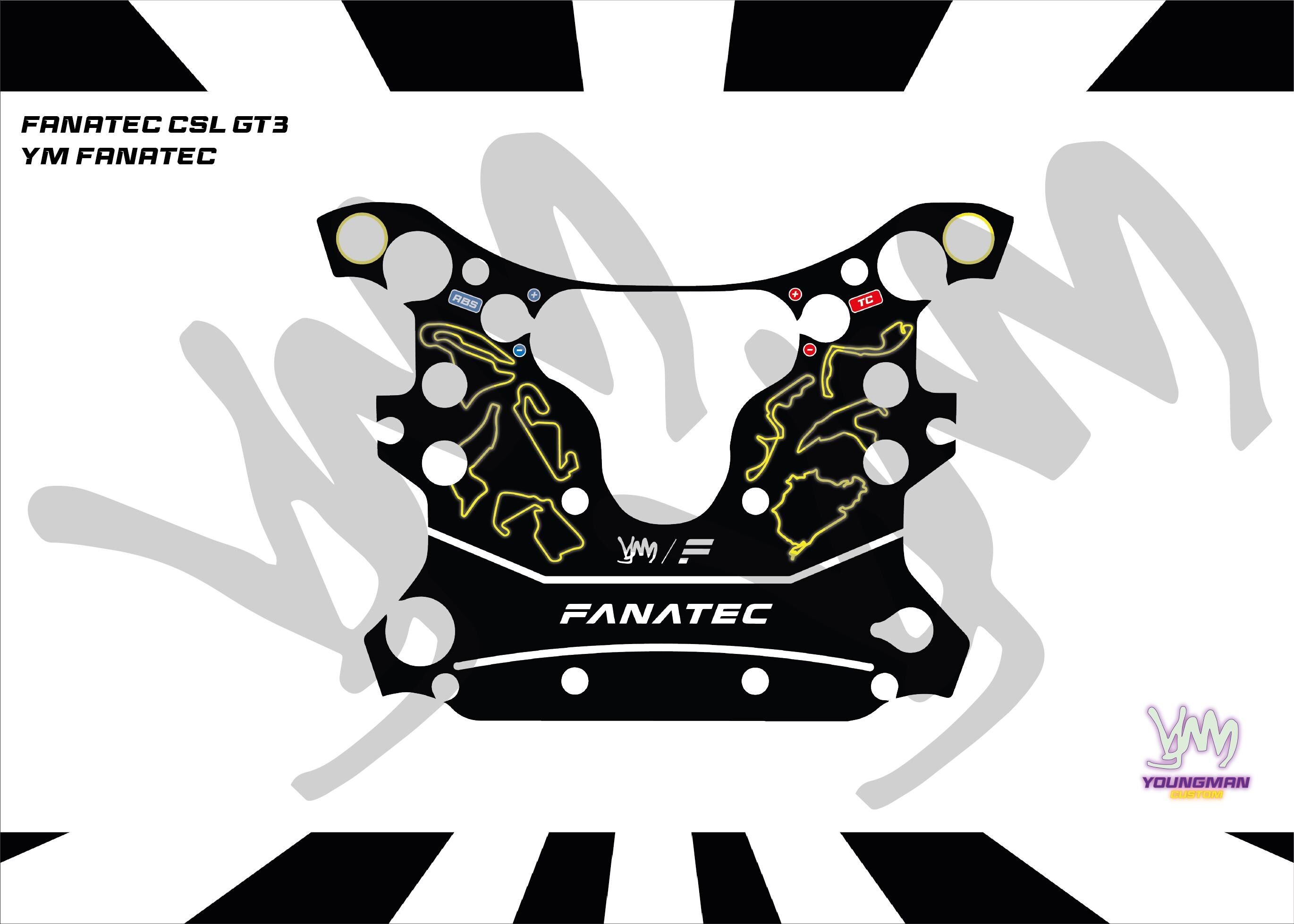 YM Custom Racing Sticker for Fanatec CSL GT3 / CSL Mclaren GT3 Complete ...