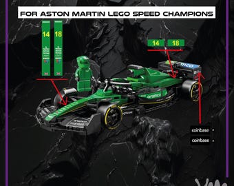 Aston Martin F1 F1 Livery Edition 2025 Sticker Pack for Lego Speed Champion 77245 - Fernando Alonso / Lance Stroll