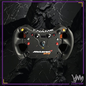 Gepersonaliseerde naamsticker voor Fanatec CSL Elite McLaren stuurwiel