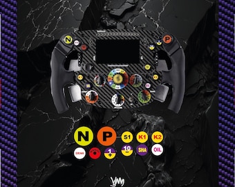 Pacchetto di adesivi per i pulsanti originali replica Thrustmaster SF1000