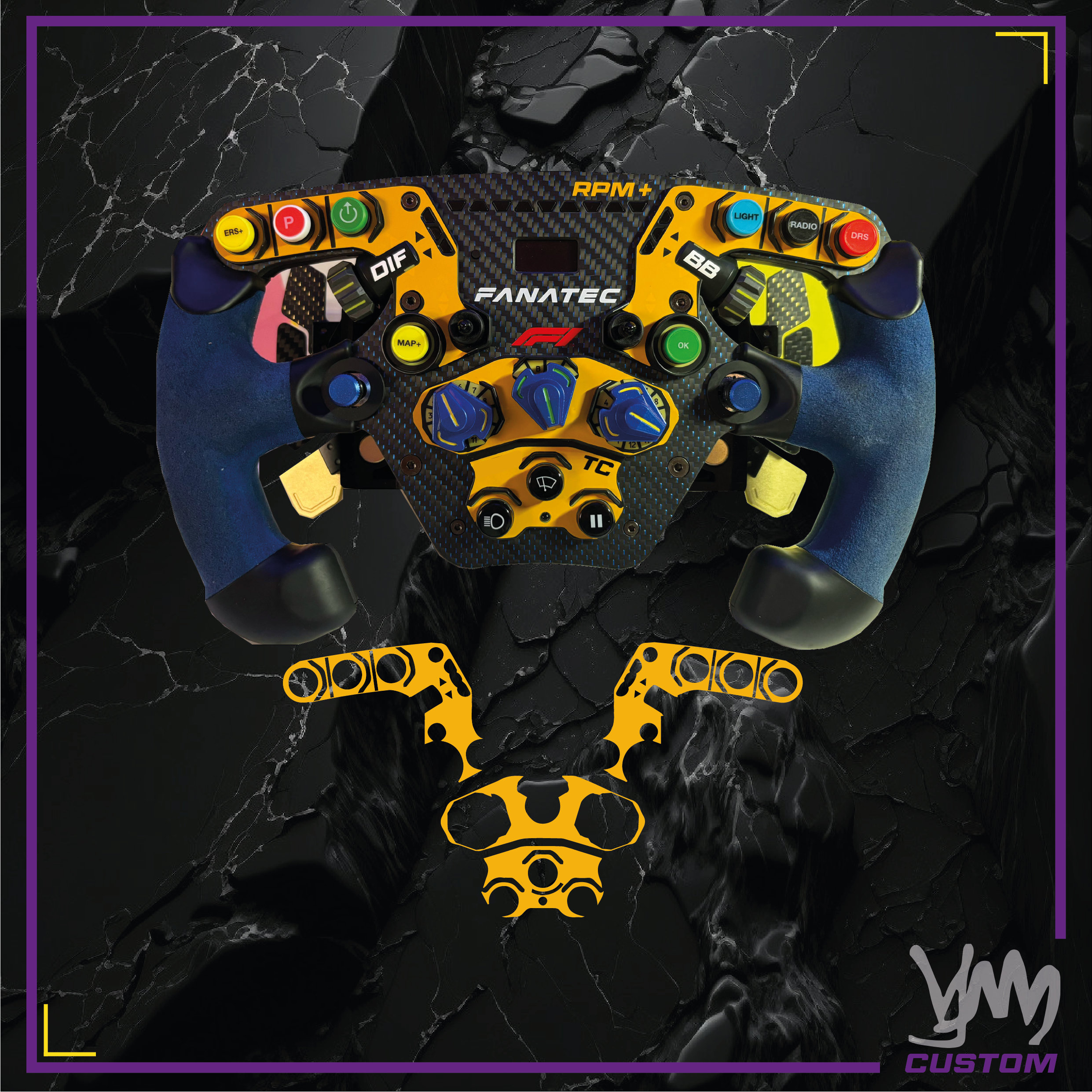 Color sticker for Fanatec Podium steering wheel - F1 racing decoration