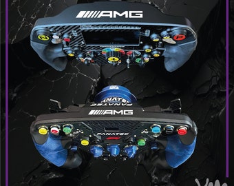 AMG sticker for Thrustmaster SF1000 / Add-On, Fanatic Podium and SIMAGIC steering wheels