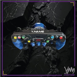 Personalisierter Namensaufkleber für das Fanatec Podium Racing Wheel F1 Lenkrad