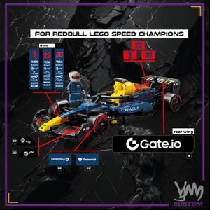 Red Bull F1 2025 Livery Edition Sticker Pack für Lego Speed Champion 77243 Oracle RB F1 Team – Max Verstappen Yuki Tsunoda Liam Lawson
