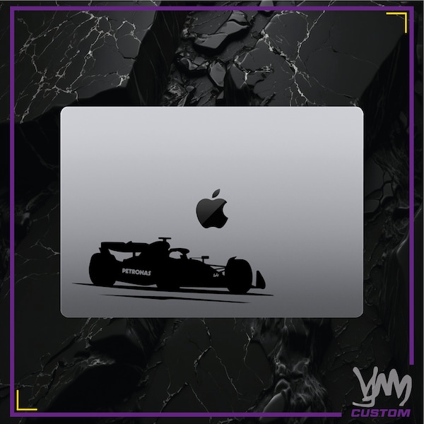 Sticker Lewis Hamilton, Mercedes Petronas F1 pour ordinateur portable