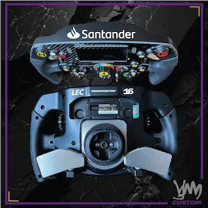 Pacchetto adesivi Santander + LEC 16 / SAI 55 per volante Thrustmaster Ferrari SF1000