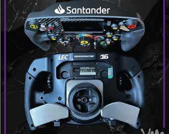 Confezione adesivi Santander + LEC 16 / SAI 55 per volante Thrustmaster Ferrari SF1000