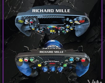 Richard Mille sticker for Thrustmaster SF1000 steering wheels / Add-On, Fanatec Podium / CSL Elite McLaren, SIMAGIC