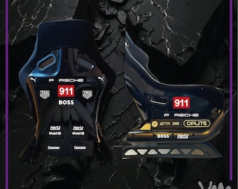 OPLITE Porsche 911 GT3 Seat / Chassis Stickers
