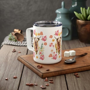 Highland cow cup cow lover gift Highland cow gift cow mug Scottish highland mug cow coffee cup farm animal print gift cow lover