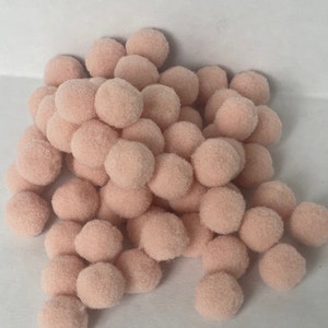 Misty Rose 15mm Mini Pom Poms Handmade Soft Tulle Small Pompoms Craft  Supply