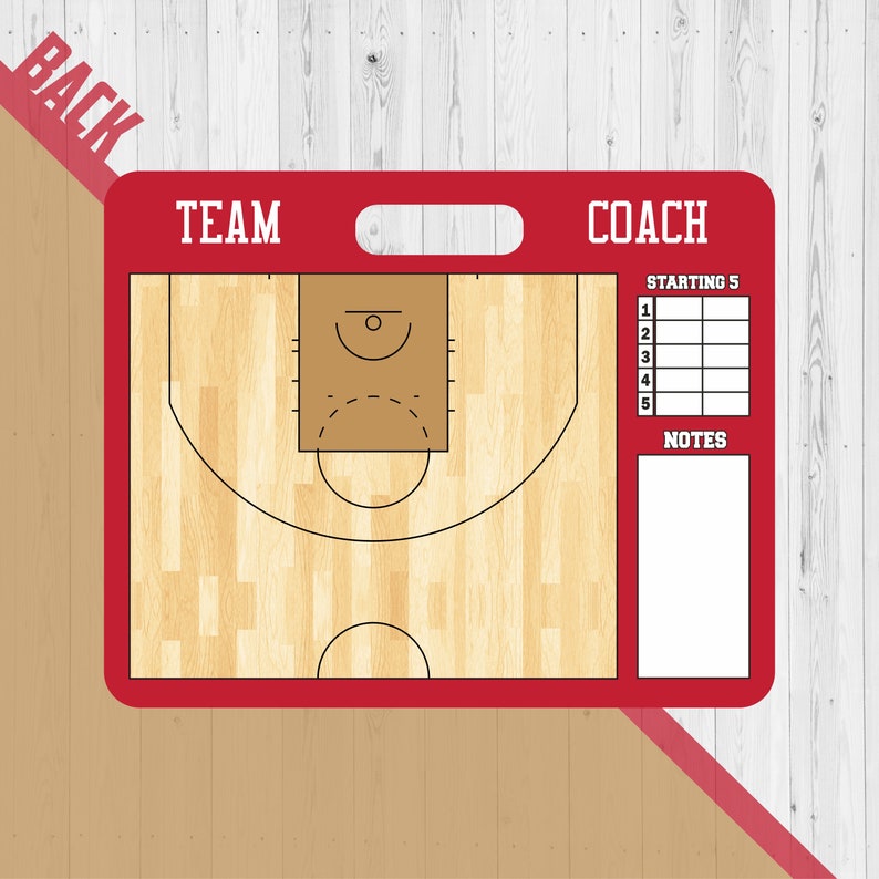 Personalized WNBA Basketball Coaches Tactic Clipboard, Team Coach Gift