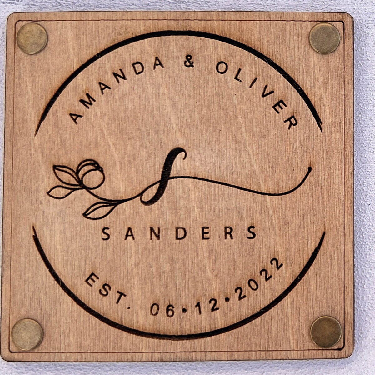 Personalized Wedding Gift for Couple Unique Wooden Coaster, Custom Engraved, Wedding Anniversary Gift, Housewarming Gift, Christmas Gift - Etsy