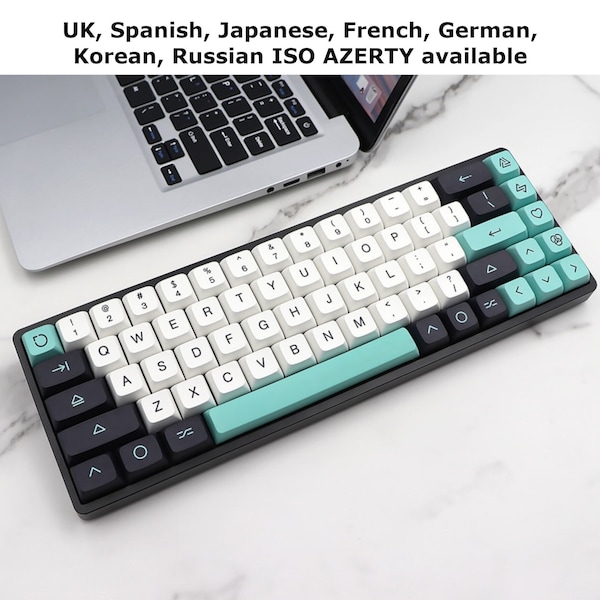 Geoma Keycaps, espagnol japonais coréen allemand russe français uk ISO AZERTY Es De Fr, profil xda PBT pour clavier mécanique, clavier Alice