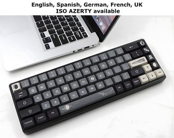 Apollo Space Keycaps, espagnol allemand français uk ISO AZERTY Es De Fr, profil xda PBT pour clavier mécanique, clavier Alice