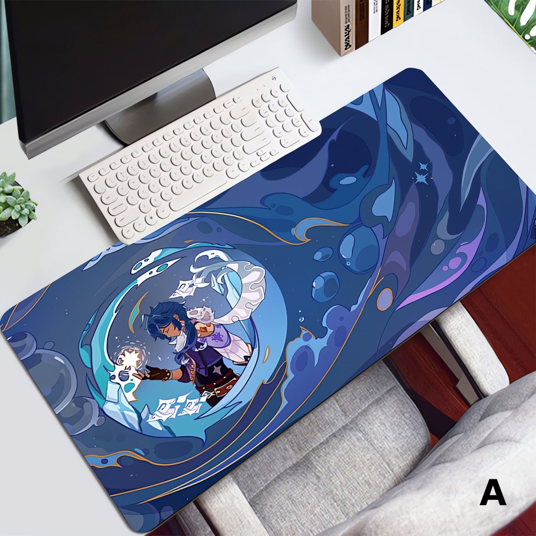 Genshin Deskmat, Genshin Impact Characters XXL Mousepad, 3mm Thick
