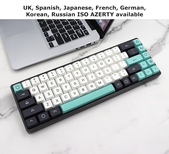 Teclas Geoma, español japonés coreano alemán ruso francés Reino Unido ISO  AZERTY Es De Fr, perfil xda PBT para teclado mecánico, teclado Alice -   España