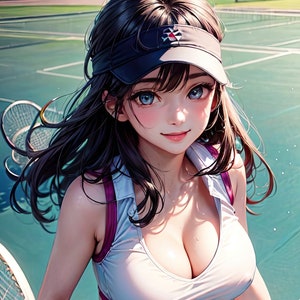 Beautiful anime manga girl in bikini Royalty Free Vector-demhanvico.com.vn