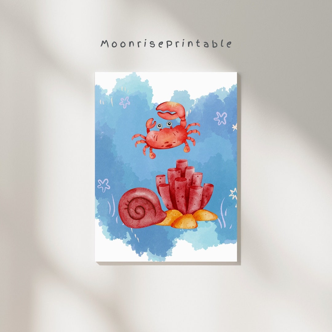 Nautical Nursery Decor - Under the Sea Wall Art - Sea Life Wall Art ...