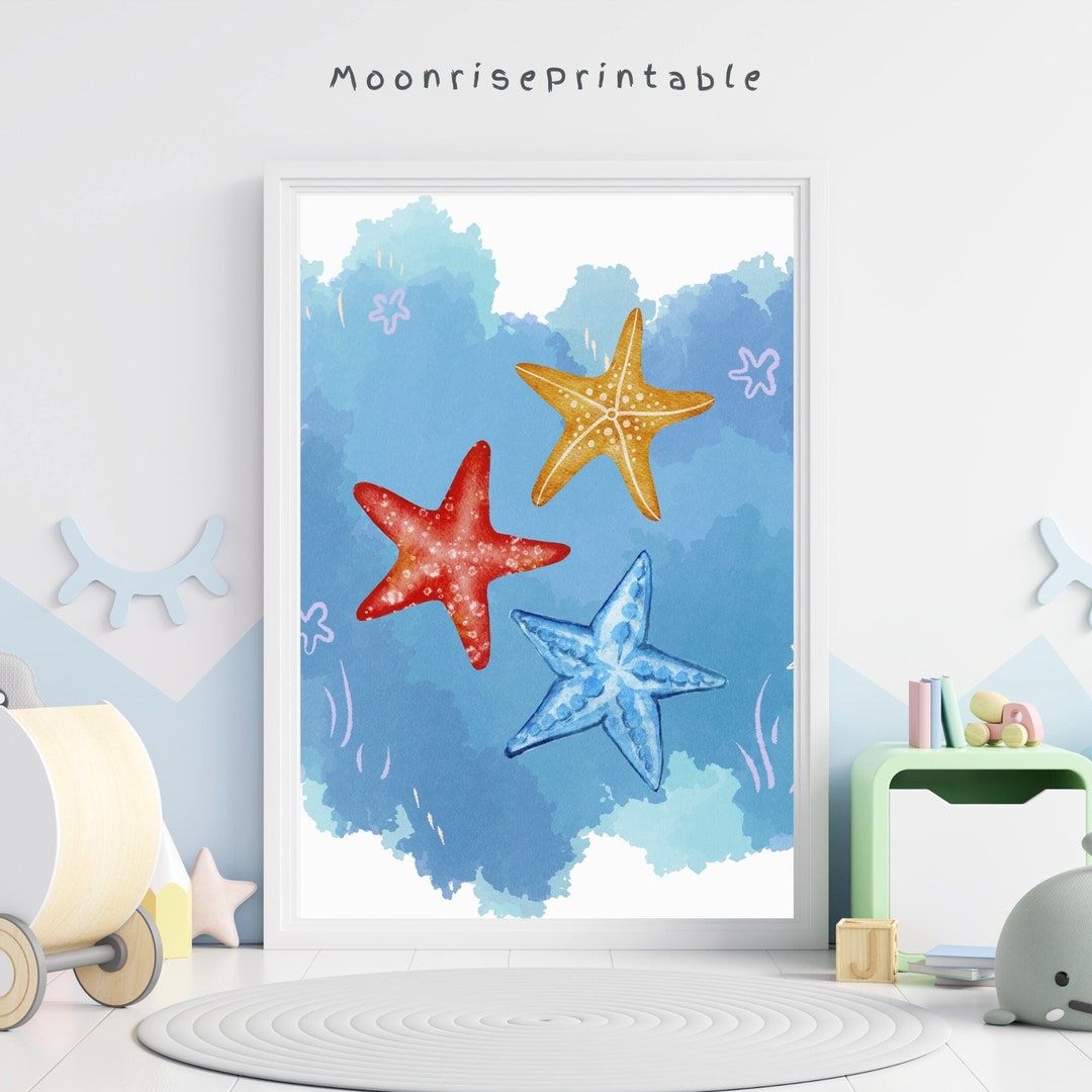 Nautical Nursery Decor - Under the Sea Wall Art - Sea Life Wall Art ...
