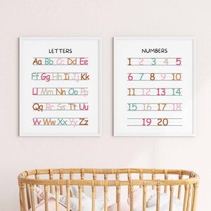 Set of 6 Educational Posters, Classroom Decor, Nursery Wall Art ...