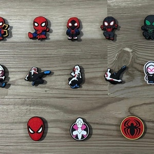 Spiderman Shoe Charms | Shoe Charms for Kids and Adults | Gwen Stacy Shoe Charms | Miles Morales Shoe Charms| Shoe Charm Sets