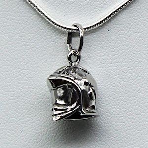Halsband med hänge i massivt 925 sterlingsilver, brandmanshjälm, brandmanssmycken för män och kvinnor, kedja, alternativ