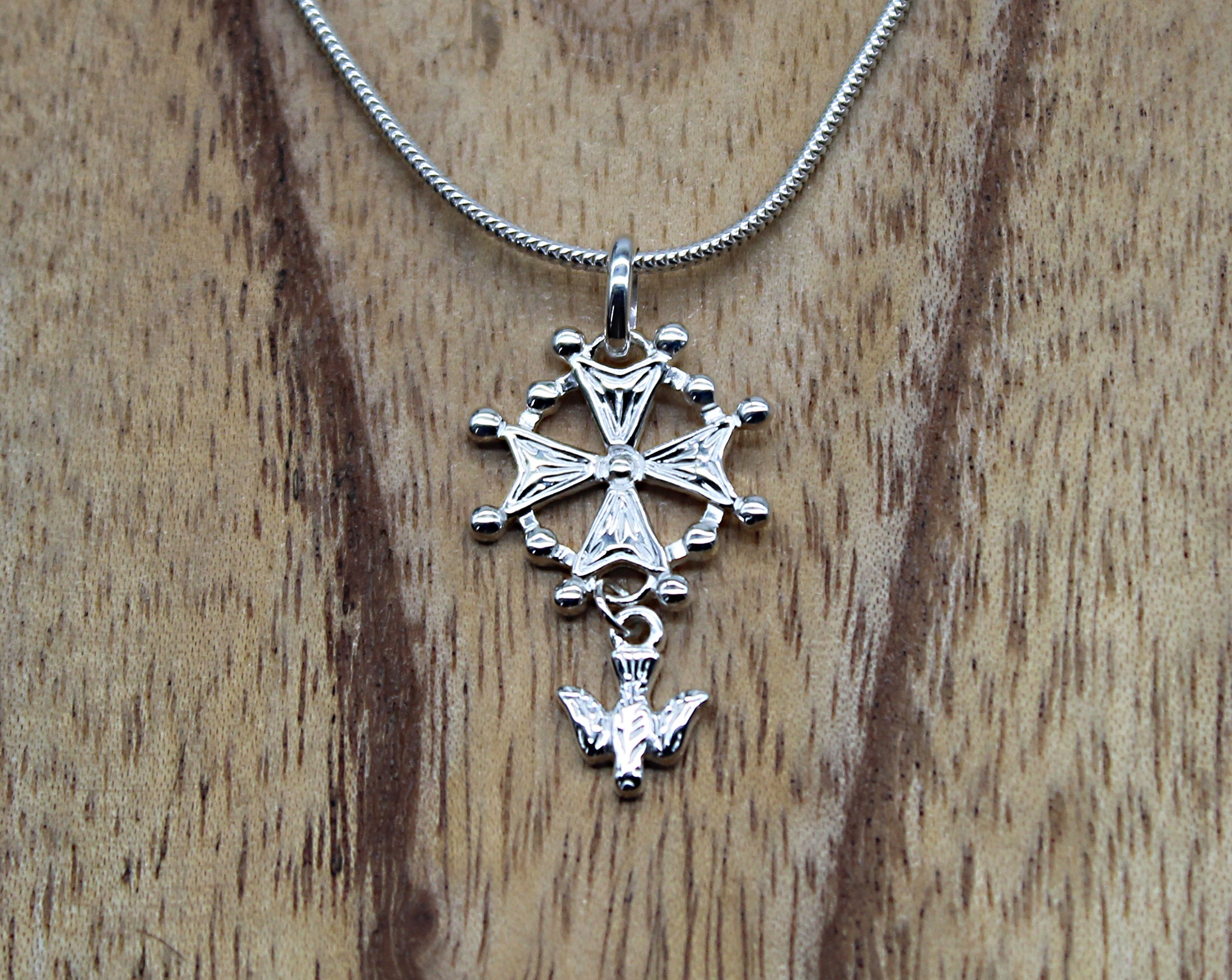 Huguenot cross necklace deals