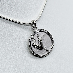 Médaille Signe Astrologique Capricorne, Argent 925, 15 mm