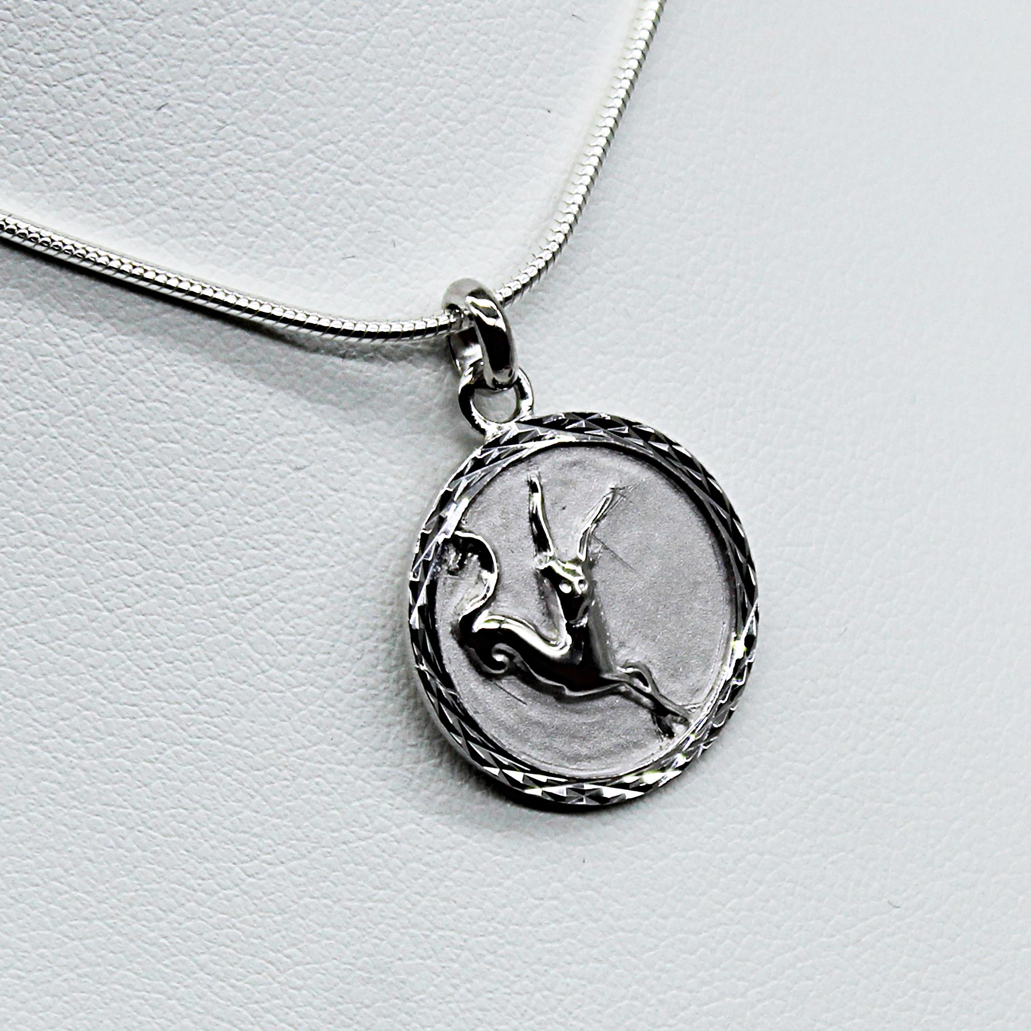 Pendentif Capricorne En Argent – Signe Astrologique – 21 Mm – Fantaisie