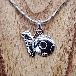 Men Silver Necklace, Footballer Pendant, 925 Silver Pendant, Football Jewelry, Gift For Him, 20th Birthday
