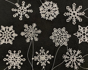 Unique Acrylic Snowflake Ornament Sets