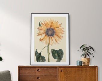 Sonnenblumen Poster / Blumen / Florales Poster / Ästhetik / Wandposter / Druckfertig / Bild / Grafik / einfach zum Download