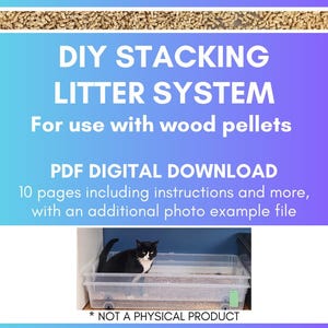 Planos para construir una caja de arena de pellets de madera / Sistema de doble apilado para gatos / Bajo olor, bajo mantenimiento / Múltiples gatos / Descarga digital