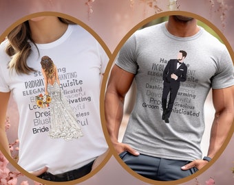Braut und Bräutigam Hemden, Hochzeitspaar Hemden, Braut und Bräutigam Hemden, Mr. und Mrs. Hemden, Hochzeitstag Hemden, Frisch verheiratet Hemden