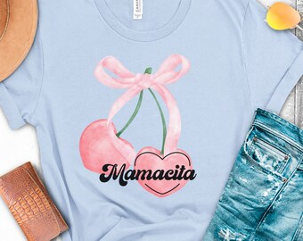 Maglietta Mamacita Mama, maglietta per la festa della mamma, maglietta per la vita da mamma, maglietta per la mamma, maglietta per la maternità, stile Coquette, maglietta regalo per la mamma