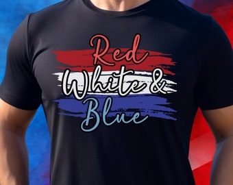 4th of July shirt, Independence Day apparel, Patriotic t-shirt, USA flag shirt, Red, white, and blue shirt, American flag t-shirt
