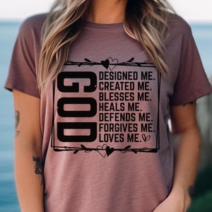 God-centered apparel, Inspirational Christian shirt, Faith-based shirt design, Religious graphic tee, Blessed by God shirt, God themed shirt