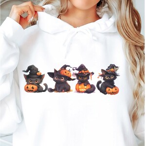 Kitten Halloween shirt, Halloween themed apparel, Halloween cat lover gift, Cat Halloween shirt , Cute cat sweatshirt, Witchy cat shirt
