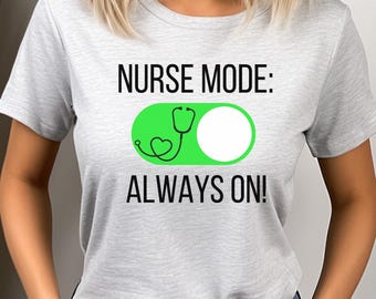 T-shirt mode infirmière - T-shirt amusant pour infirmières, cadeau pour les travailleurs de la santé, chemise médicale, vêtements essentiels pour travailleurs, soins de santé décontractés