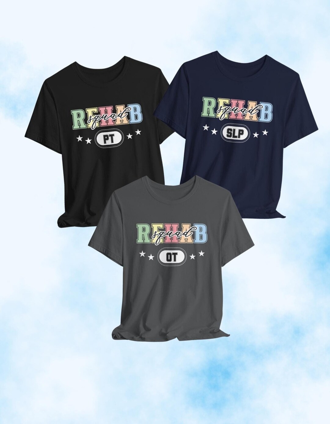 Rehab Squad Shirts, PT OT SLP Shirts, Physical Therapist Shirt ...