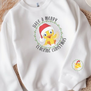 Merry Christmas sweater, Chicken Christmas sweatshirt, Have A Merry Clucking Christmas shirt, Ugly Christmas Sweater, poultry shirt,