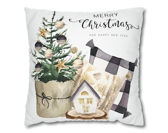 Weihnachtskissen, Weihnachtsdekor, Feiertagskissen, gemütliches Weihnachtskissen, rustikales Weihnachtskissen, Weihnachtsgeschenkkissen