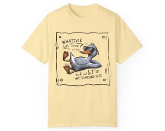 Funny duck shirt, Quirky duck T-shirt, Duck humor shirt, Witty duck apparel, Duck lover gift, Silly duck T-shirt, Cute and funny duck shirt