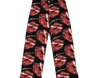 Women's pajama bottoms, sleepwear pants, Lounge pants for women, Cute valentine sleep bottoms, Women's nightwear pants, Stylish PJ pants