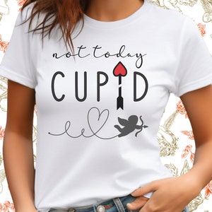 Cupid T-shirt, Valentine&#39;s Day Tee, Love-themed Shirt, Romantic Apparel, Heart Arrow T-shirt, Cherub Graphic Tee, Romantic Cupid Design