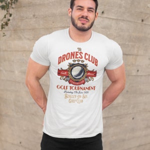 Drones Club Golf T-shirt | Wodehouse Shirt | Jeeves Wooster Tee | Retro Style Golfing | Fun Golfer | Gentlemen&#39;s Club Tshirt | Golf Club Tee