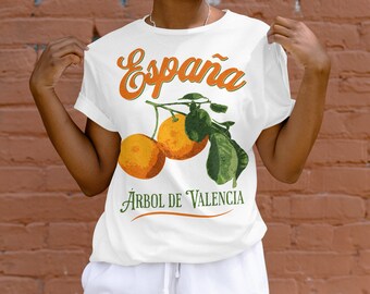 Valencia Orange T-shirt | España Shirt | Cottage core | Orange Trees of Valencia | Retro Oranges Shirt | Vintage Orange | Spanish Orange Tee