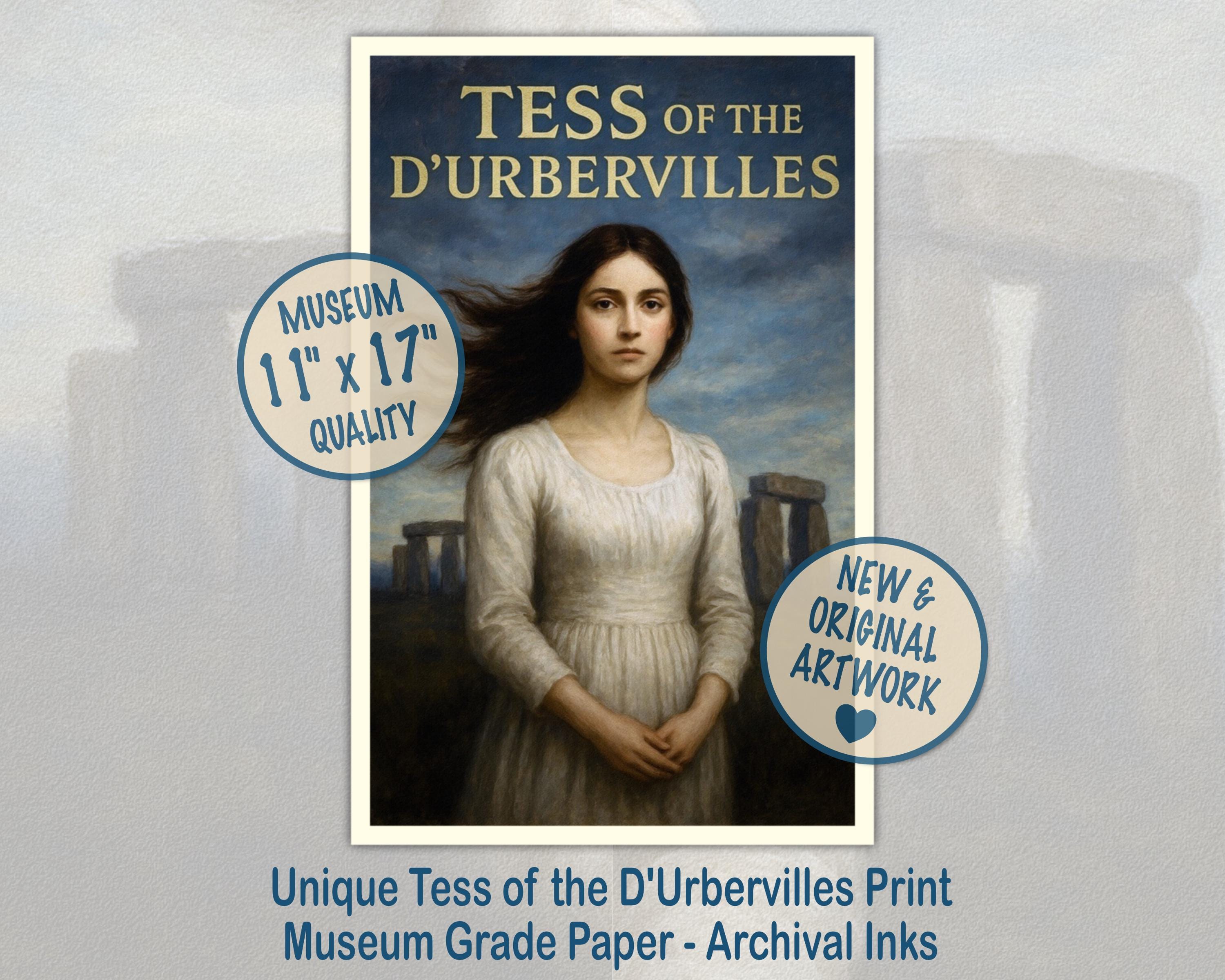 Tess of the D’Urbervilles Poster | 11x17 Thomas Hardy Literary Print | Victorian Wall Art | Giclée Portrait | Bookish Gift for Tess Lovers