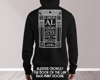 Aleister Crowley Book of the Law Hoodie | Do What Thou Wilt | Perfect Gift for Fans of Crowley, Thelema, Occult | Esoteric Hoodie | Kabbalah